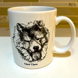 18 oz Chow Chow white ceramic mug